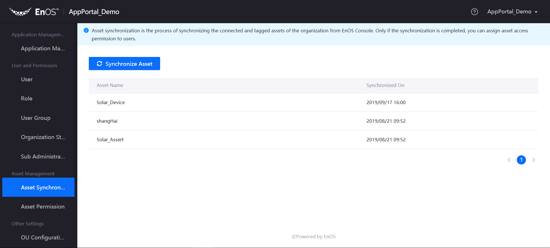 Managing Assets — EnOS™ Edge documentation