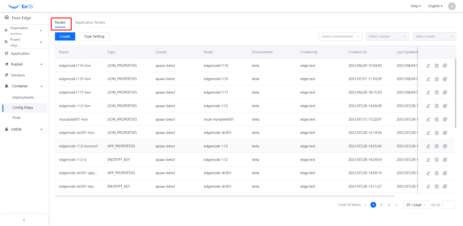 Specify Node Configuration — EnOS™ Edge documentation