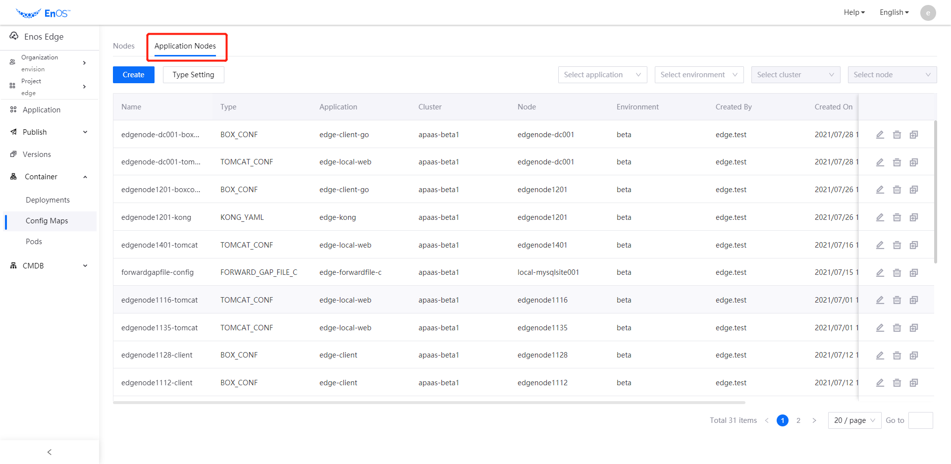 Specify Node Configuration — EnOS™ Edge documentation