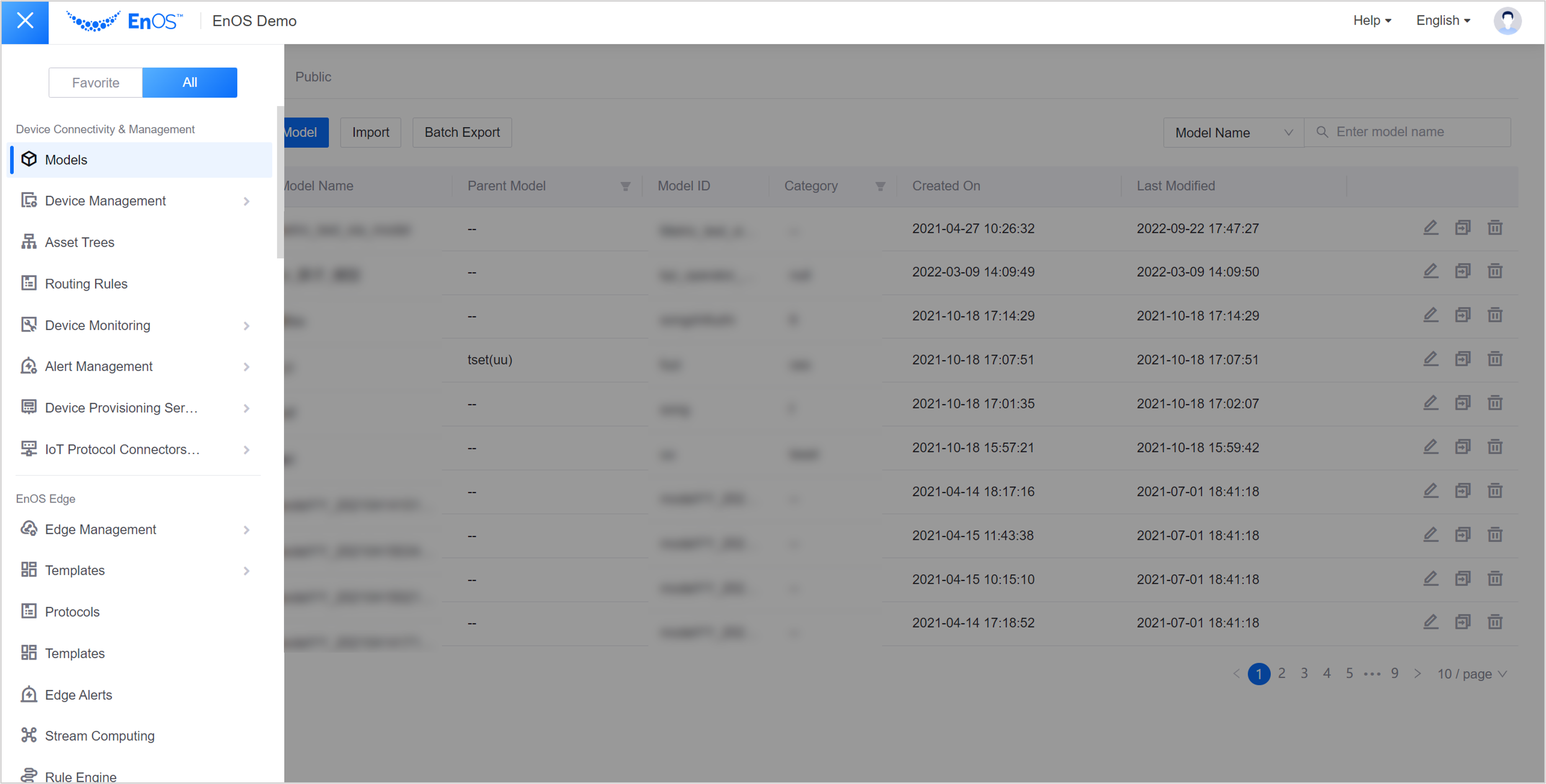 EnOS Management Console